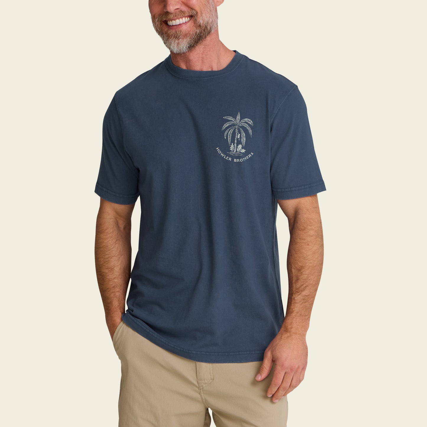 Palmetto Print Cotton T-Shirt - Key Largo