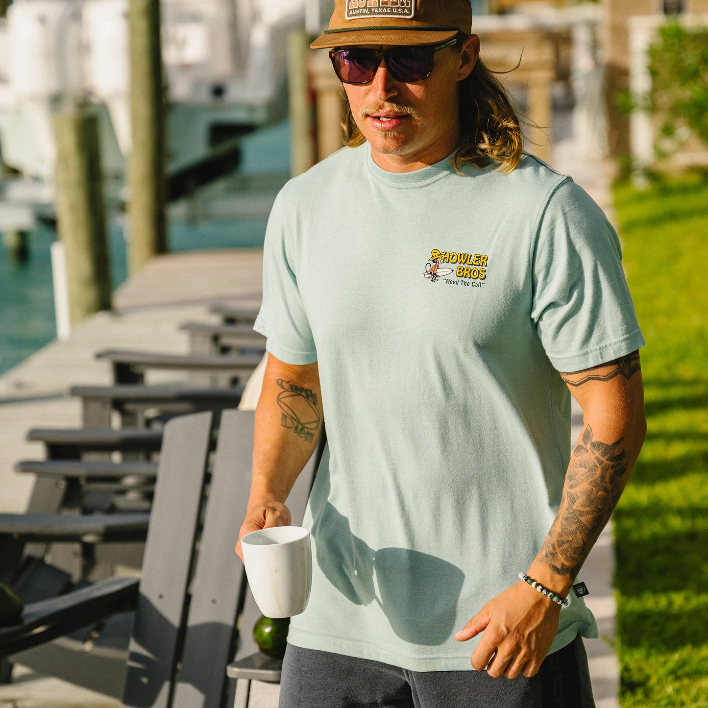 El Monito Surfs T-Shirt - Riviera Blue