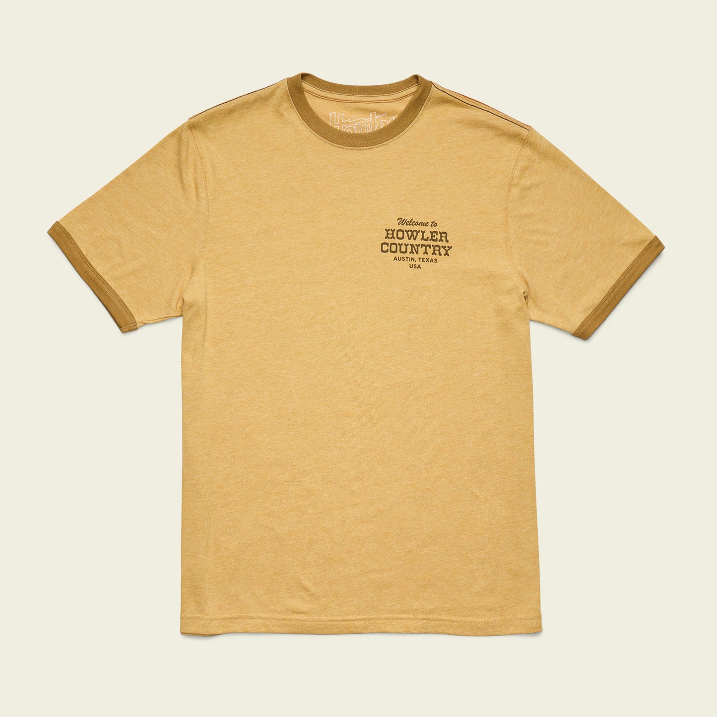 Howler Country Cotton Ringer T - Honey Heather
