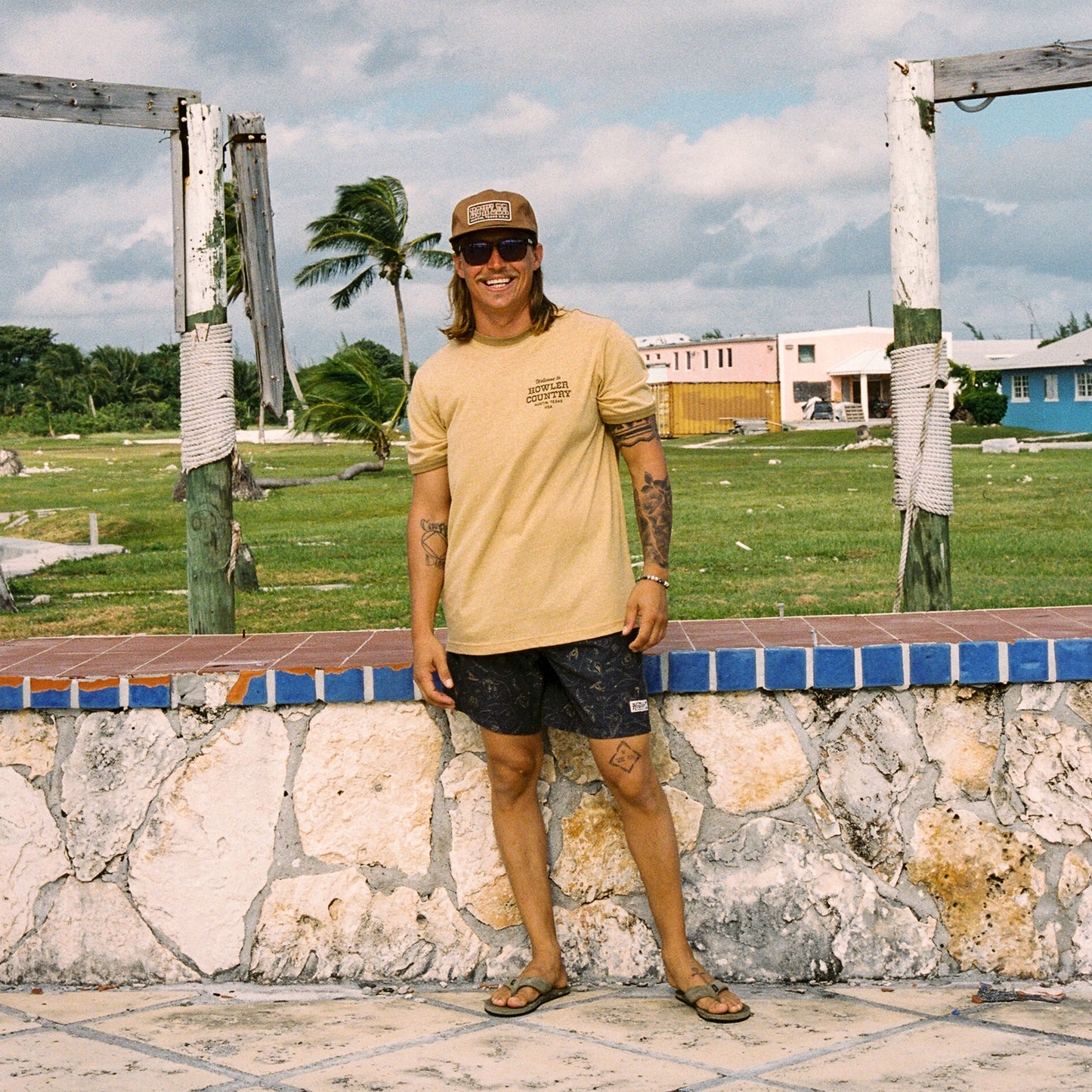 Howler Country Cotton Ringer T - Honey Heather