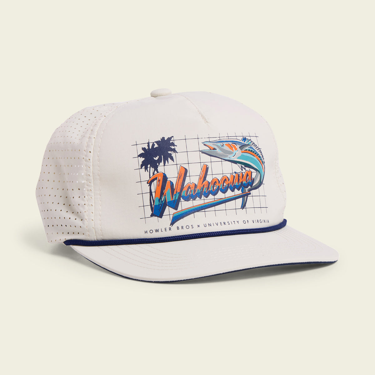 UVA Aperture Tech Strapback - Wahoo Matrix : Parchment - View 1
