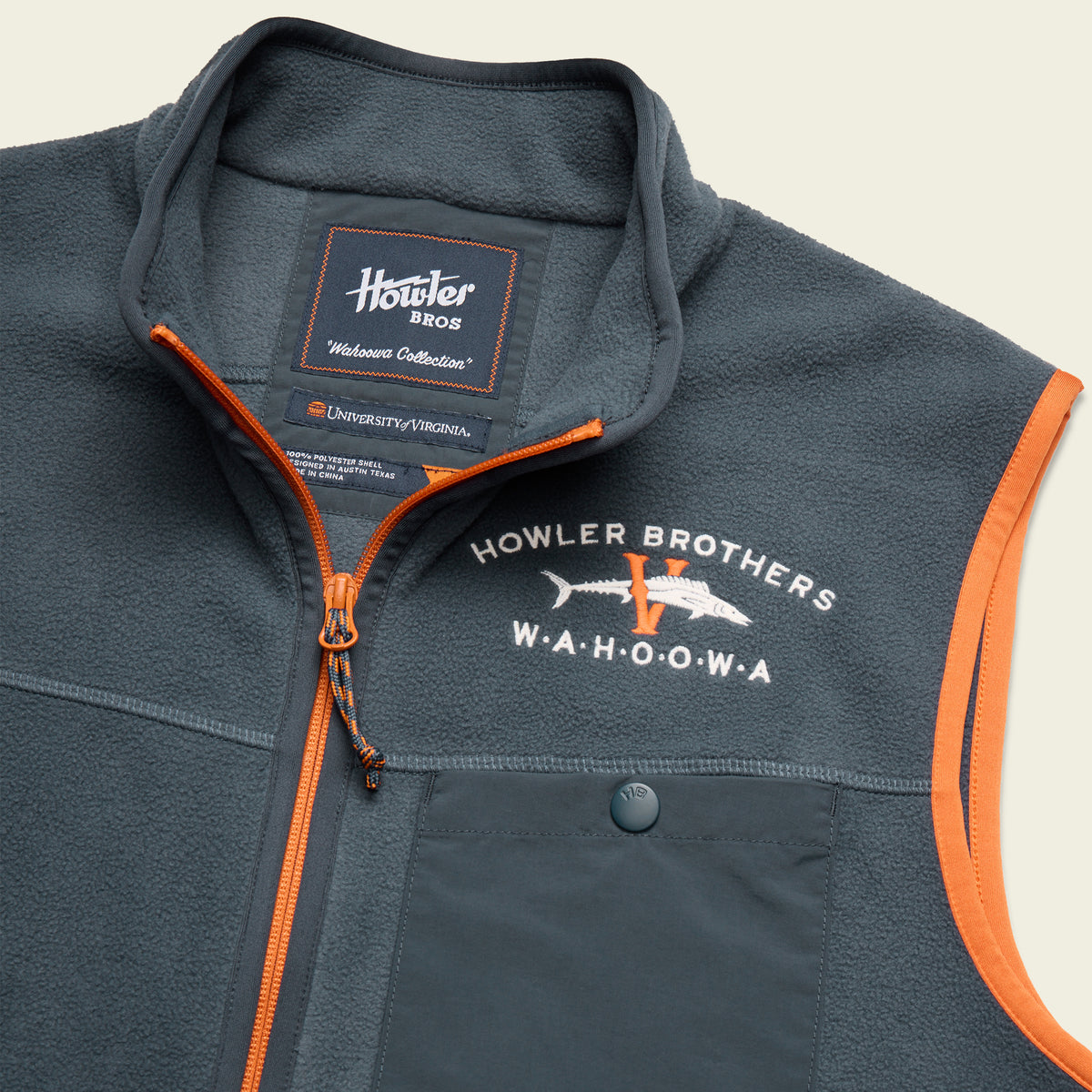 UVA Free Range Fleece Vest - Cavalier Blue - View 3