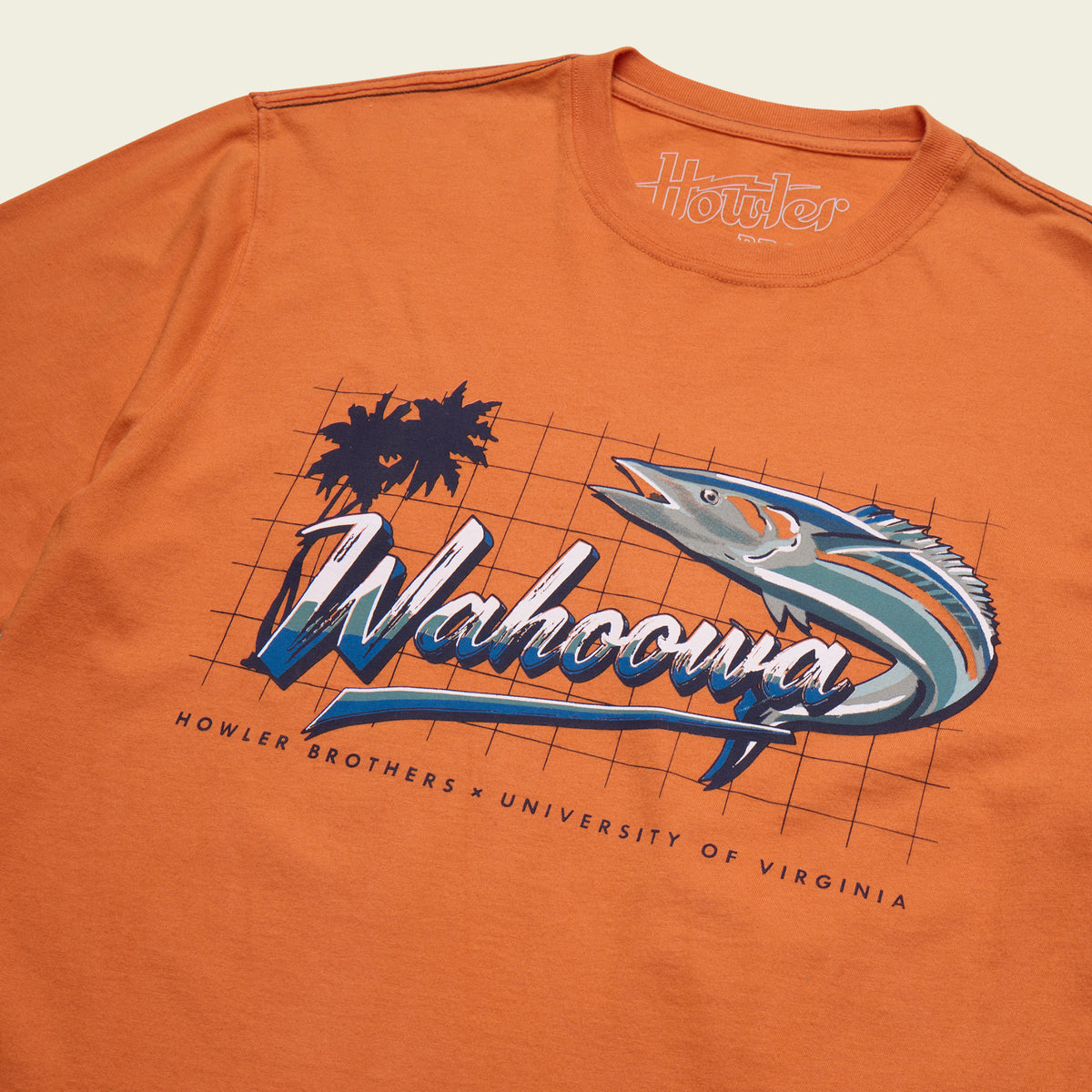 UVA Longsleeve Cotton T-Shirt - Wahoo Matrix : Sabre Orange - View 3