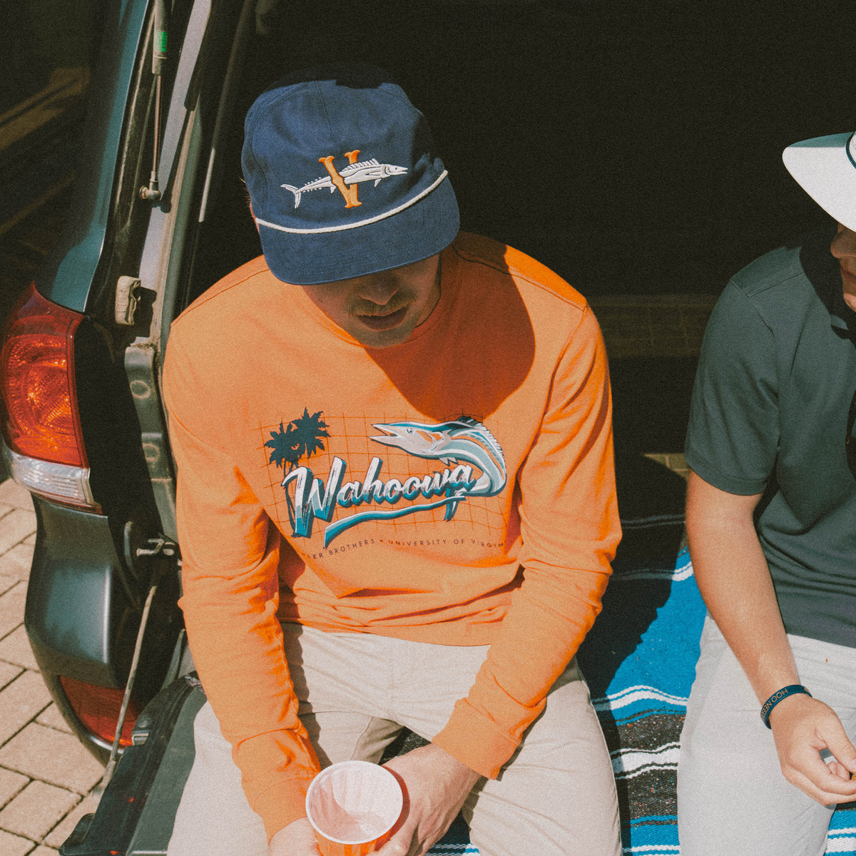 UVA Longsleeve Cotton T-Shirt - Wahoo Matrix : Sabre Orange - View 2