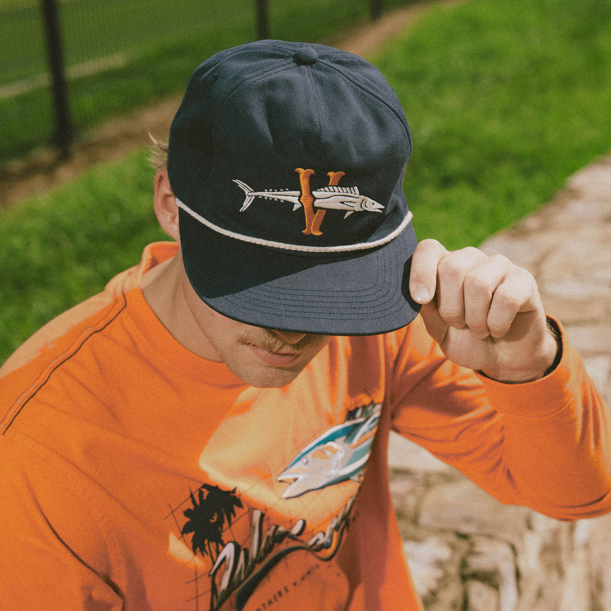 UVA Snapback -  Leaping Hoo : Cavalier Blue - View 2