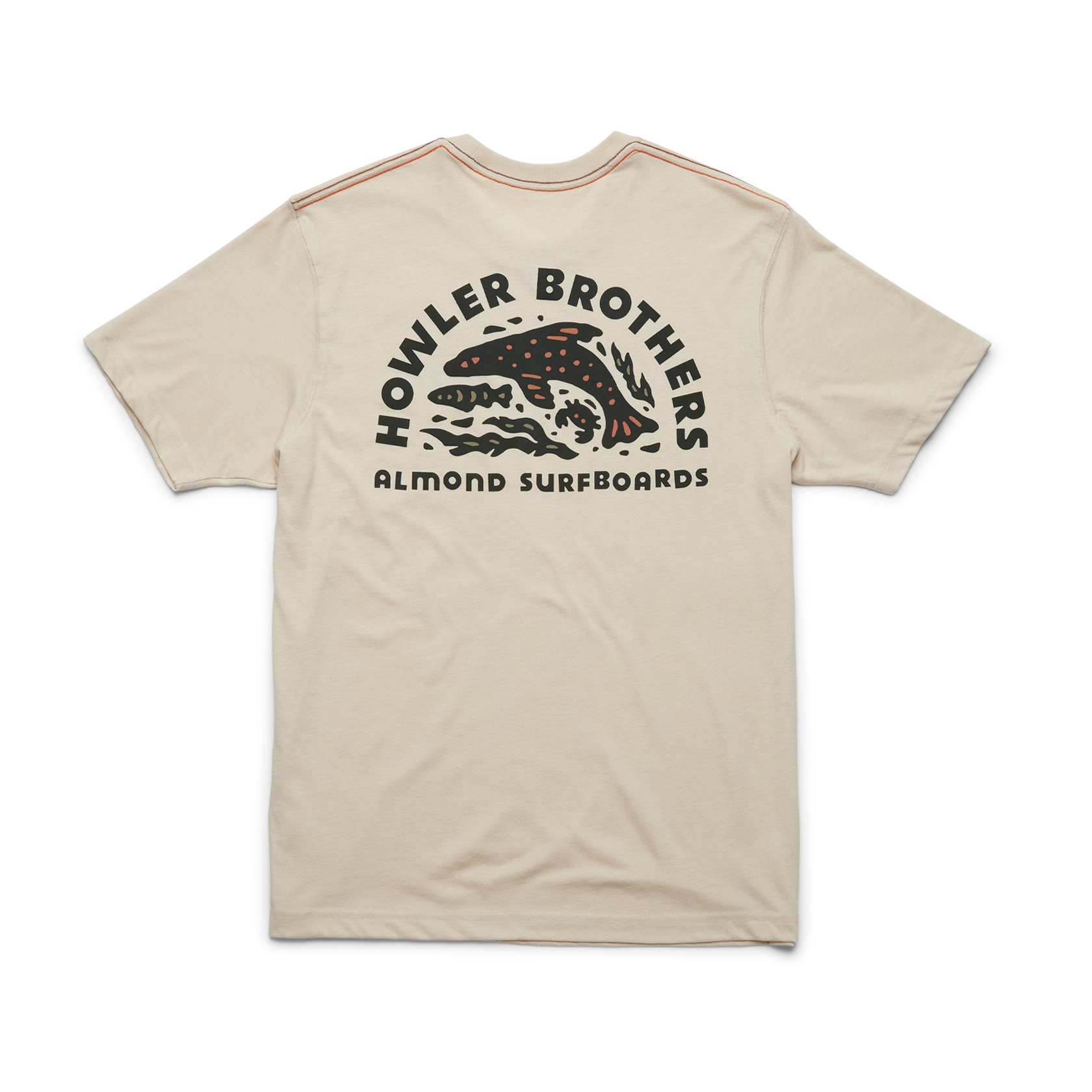 Howler x Almond Surfboards TShirt Short Sleeve Polyester Comfort